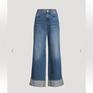 Veronica Beard High-Rise Wide-Leg Jeans in Medium Blue Denim